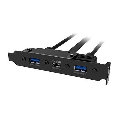 AKASA - USB 3.1 gen 2 typ C a 2xTyp A 3.0 záslepka AK-CBUB52-50BK - Akasa AK-CBUB52-50BK