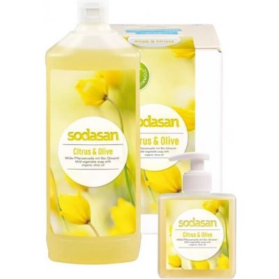 Tekuté mydlo na ruky citrón - oliva BIO, Sodasan - 5l