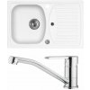Alveus SET A501 Arctic 11 / Chróm SETA501 - Drez Granitový Record 30 - 780x480mm, vanička 360x400x160mm, Arctic 11 + bateria Ruta, Chróm