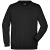James&Nicholson Pánsky sveter cez hlavu JN040 Black 4XL
