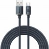 Dátový kábel Baseus Crystal Shine Series nabíjací / dátový kábel USB-A / USB-C 100W 2m, čierna (CAJY000501)