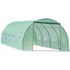 Outsunny Fóliový skleník na paradajky Studený rám s oknom Zelený 595 x 300 x 200 cm