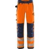 Fristads Green výstražné strečové nohavice 2645 GSTP 50, Výstražná oranžová-Námornícka modrá