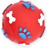 PET NOVA DOG LIFE STYLE Lopta so vzormi labiek a kostí, 6 cm