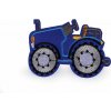 Nažehlovačka traktor - modrá kobaltová (10 ks)