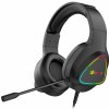 C-TECH herní sluchátka s mikrofonem Midas (GHS-17), casual gaming, RGB podsvícení,3,5mm jack+USB(pods.) černá