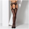 Čierne stocking pančuchy S014