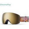 Snowboardové okuliare Smith Skyline as caroline c | chromapop sun black gold mirror 24 - Odosielame do 24 hodín