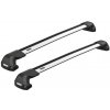 Příčníky Thule Audi Q7 2015-2025 integrované podélníky, Edge WingBar stříbrné (Thule WingBar Edge stříbrné 7207 + 7216 + 7215 + kit 7005)
