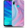 Picasee silikónový čierny obal pre Huawei P Smart 2019 - Pink liquid