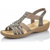 Dámske sandále RIEKER 65861-45 sivá S6 42