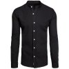 Pánska košeľa s dlhým rukávom Dstreet DX2637 Farba: Čierna, Veľkosť: 3XL