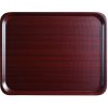 Cambro Obdélníkový protiskluzový servírovací tác Mykonos v mahagonovém provedení obdelníkový tvar Mahagon 360x460xHmm