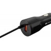 Canyon C-031, univerzálna autonabíjačka, 1x USB, výstup 5V/2,4A, Smart IC, integrovaný kábel microUSB, čierna CNE-CCA031B-US