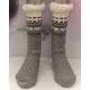 Dámske zateplené termo sivé ponožky HEART