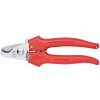 Káblové nožnice 165 mm KNIPEX 95 05 165 - chrómované, viaczložkové puzdrá 95 05 165