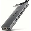 AXAGON HMC-7HX2, USB 5Gbps hub, 2x USB-A, USB-C, 2x HDMI 4k/60Hz, RJ-45 GLAN, PD 100W, kábel USB-C 15cm HMC-7HX2