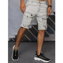 Dstreet Men's denim shorts light gray SX1509 šedá