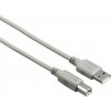 Hama USB kábel typ A-B 3m šedý nebalený 200901 - Kábel USB do tlačiarne A-B