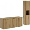 Comad Kúpeľňová zostava Nova Oak II so skrinkami 140 cm dub evoke