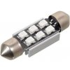 Žiarovka 6 SMD LED 12V suf. SV8.5 38mm s rezistorom CAN-BUS modrá