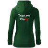 Trust me I´m an Ing. / Ver mi som Ing. - Mikina dámska trendy zipper s kapucňou - M ( Fľaškovozelená )