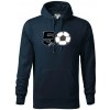 Futbal okrúhle narodeniny 50 - Mikina pánska Cape s kapucňou - 5XL ( Tmavomodrá (veľmi tmavá - skoro čierna) )