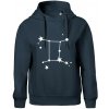 Súhvezdie - Gemini - Blíženci - Oversized mikina dámská Moon - kratšia + širšia - XS ( Tmavomodrá (takmer čierna) )