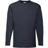 Pánske tričko Fruit of the Loom Valueweight T LS - tmavé navy, L