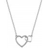 Hot Diamonds Strieborný náhrdelník s pravým diamantom Flora DP731