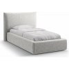 Svetlosivá čalúnená jednolôžková posteľ s úložným priestorom s roštom 90x200 cm Kaelle – Micadoni