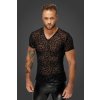 Noir Handmade H071 Leopard Flock V-Neck T-Shirt