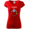Volejbal volá - Dámske tričko Pure - 3XL ( Červená )