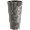 Květináč Prosperplast SANDY SLIM šedý kámen 39 cm