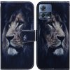 Peňaženkové kožené puzdro na Motorola Edge 30 Fusion - Lion