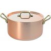 De Buyer Měděný hrnec s bronzovými uchy 24 cm Inocuivre