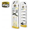 AMMO by MIG Jimenez Sada štetcov MIG Panel Lines & Fading Brush Set 4 ks