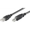 PremiumCord Kabel USB 2.0, A-B, 0.5m barva černá