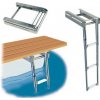 Teleskopický skladací rebrík ku platforme - šírka 29 cm, 3 schodíky G-120300