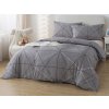 XPOSE® Bavlnené obliečky SAMUEL na dve postele - sivé 140x200 cm, 70x90 cm, Bavlna + Predĺžená možnosť vrátenia tovaru do 50 dní