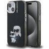 Karl Lagerfeld IML Aquarelle Karl a Choupette puzdro pre iPhone 15 čierne (KLHCP15SHMKCAQK)