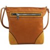 NEW BERRY Stredne veľká hnedo-okrová crossbody dámska kabelka NH8123