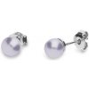 Náušnice so Swarovski Elements Classic Pearl K58186LAV Lavender 6 mm