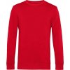 B&C | Inspire Crew Neck, Pánska mikina, červená, XS