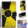 Peňaženkové kožené puzdro DRAWING na Xiaomi Redmi Note 10 5G - Yellow Black Logo