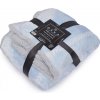 Home Elements Flanelová deka s baránkom svetlo modrá s bielym vzorom 150x200
