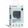 Verbatim 49700 Sieťový adaptér 30W, 4 porty, 1x USB-C, 3x USB-A