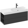 Skrinka pod umývadlo bez umývadla Ravak Lite 120x43x45 cm čierna X000001880