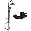 Mexen Carl sprchová zostava s dažďovou sprchou a sprchová batéria Pecos, čierna, 72740240-70