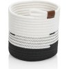 KELA KELA Košík Hedda 18 cm zmes bavlna/polyester bielo-čierna KL-24454 (KL-24454)